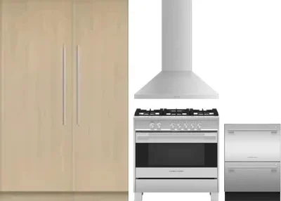 5 Piece Package Includes Refrigerator, Freezer, Range, Hood And Dishwasher